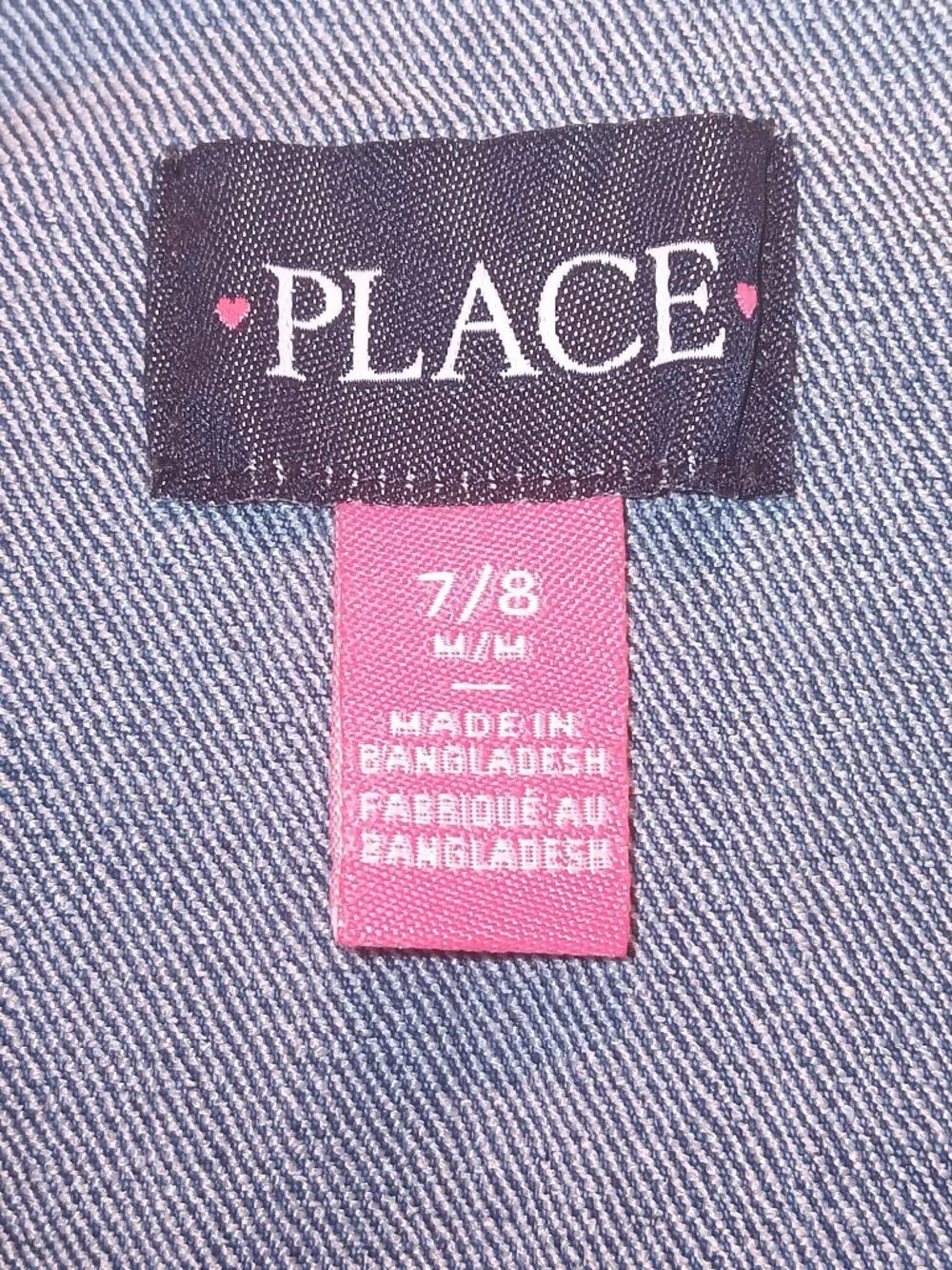 The Children’s Place Girls Denim Classic Trucker Jean Jacket sz 7/8 Medium